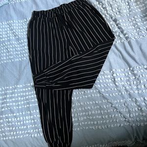 Shein striped jogger pants